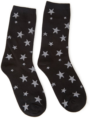 Forever 21 Metallic Star Socks