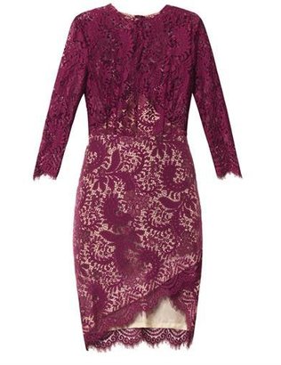 Lover EVENING DRESSES MIA LACE ASYM Burgundy