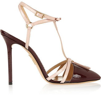 Charlotte Olympia Trixy patent-leather T-bar pumps