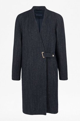 French Connection City denim wool coat