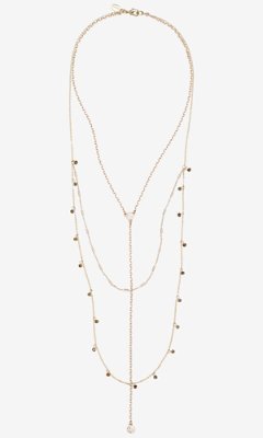 Express Nested Mixed Metal Lariat Necklace