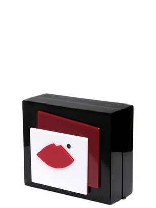 Lulu Guinness Abstract Face Perspex Clutch