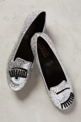 Chiara Ferragni Flirting Loafers Silver 41 Euro Flats