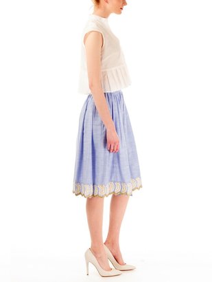 Suno Cinched Full Skirt