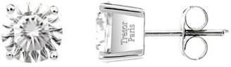Lipsy Tresor Paris White Gold Hearts & Arrows Earrings Stone Size 5mm