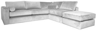 Debenhams Silver coloured 'Beauwood' right hand facing corner chaise sofa