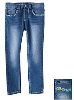 Lee Girls' 2T-6X Blue Wash Skinny Jeans