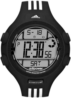 adidas Unisex Digital adiPower Black and White Stripe Polyurethane Strap Watch 50mm ADP3120