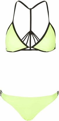 Topshop Lime Strappy Back Bikini