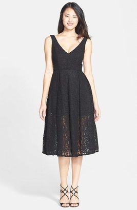 Nordstrom Bardot 'Rosie' Lace Midi Fit & Flare Dress Exclusive)