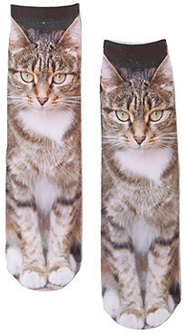 With Love From CA Photo Real Cat Boot Socks