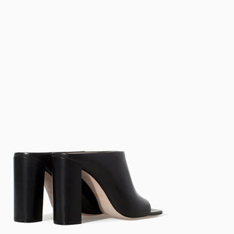 Zara 29489 Leather High Heel Mules