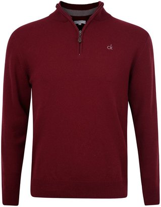Calvin Klein Men's Golf Superwool zip neck sweater