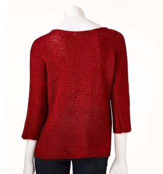 JLO by Jennifer Lopez lurex drop-tail hem sweater - women's