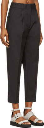 3.1 Phillip Lim Black Cropped Carrot Trousers