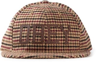 Obey houndstooth pattern logo cap