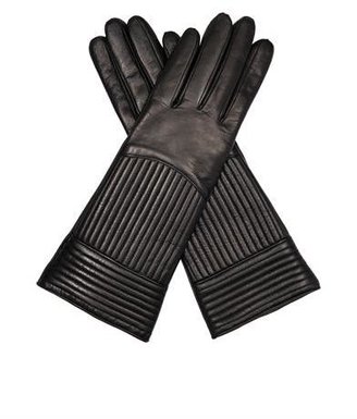 Diane von Furstenberg Rail quilted leather gloves