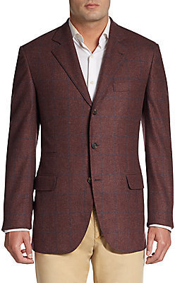 Brunello Cucinelli Wool-Blend Windowpane Sportcoat