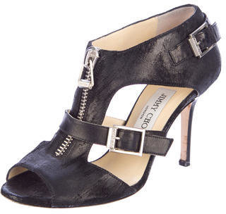 Jimmy Choo Distressed Cage Booties