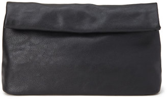 Forever 21 FOREVER 21+ Faux Leather Roll-Top Clutch
