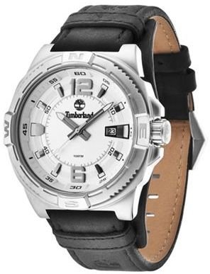 Timberland Men's 'Penacook model' silver dial leather strap watch