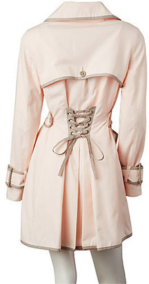 Betsey Johnson Cotton Kiss Piped Spring Trench