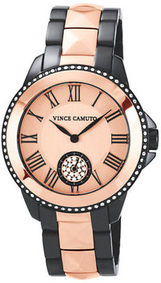 Vince Camuto Spike detailed watch In rosegold and gun metal