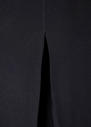 Adam Lippes Black plunging silk gown