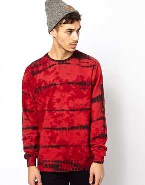 KR3W Sweatshirt With Tie Dye - Red