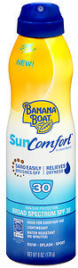 Banana Boat SunComfort Clear Spray Sunscreen, SPF 30