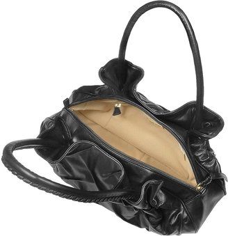 Fontanelli Pleated Nappa Leather Satchel Bag