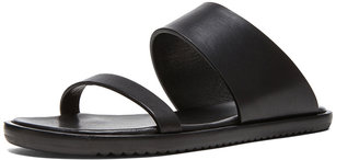 Rick Owens 2 Strap Leather Sandals in Black