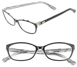 Women's I Line Eyewear 'Instinct' 50Mm Reading Glasses - Black/ Black White
