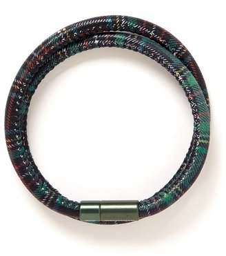 Tateossian 'Edinburgh' tartan plaid double wrap bracelet