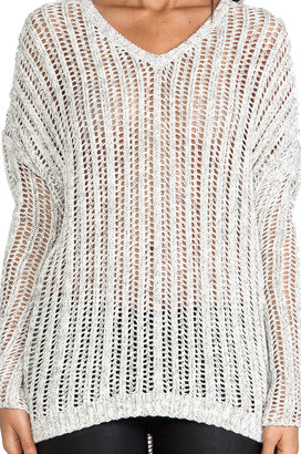 Velvet by Graham & Spencer Tomia Marled Cotton Sweater