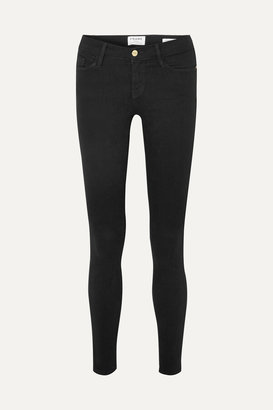 Frame Le Skinny De Jeanne Mid-rise Jeans - Black
