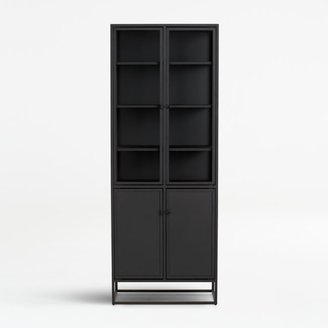 Crate & Barrel Casement Black Tall Cabinet