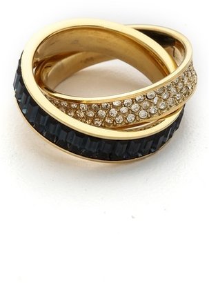 Michael Kors Pave & Baguette Crossover Ring