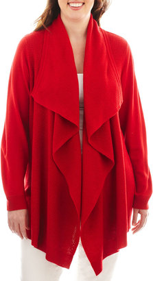 Liz Claiborne Long-Sleeve Cardigan Sweater - Plus