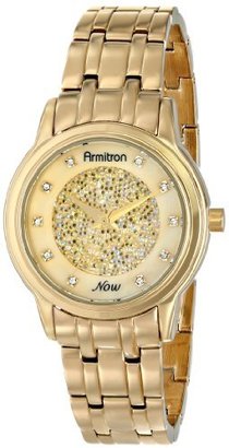 Swarovski Armitron Women's 75/5159CMGP Crystal Accented Gold-Tone Bracelet Watch