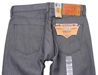 Levi's Brand New 501 Men's Original Straight Leg Jeans Button Fly Gray 501-1403