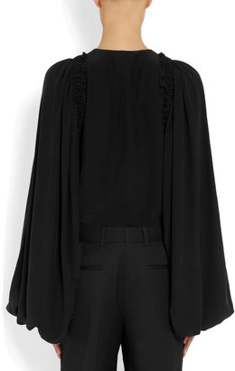 Givenchy Ruffled silk crepe de chine blouse