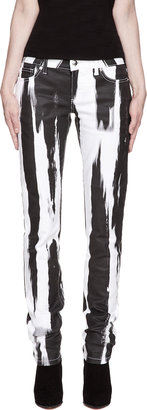 McQ Black & White Lacquered Skinny Jean