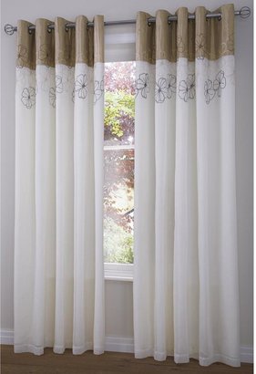 Sophia Lined Voile Eyelet Curtains