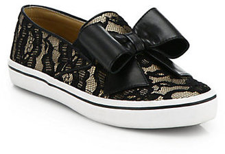 Kate Spade Delise Lace & Leather Sneakers