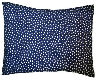 SheetWorld Percale Twin Pillow Case - Navy Fun Dots - Made In USA