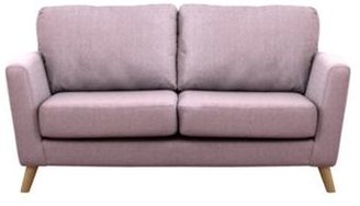Debenhams Small light purple 'Nathan' sofa with light wood feet