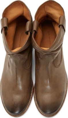Isabel Marant Brown Leather Cluster Boots