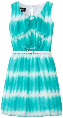 Amy Byer Big Girls' Tye Dye Bow Front Dress