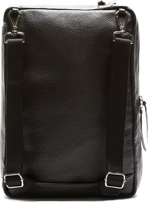 Maison Martin Margiela 7812 MM6 Maison Martin Margiela Black Leather Convertible Backpack